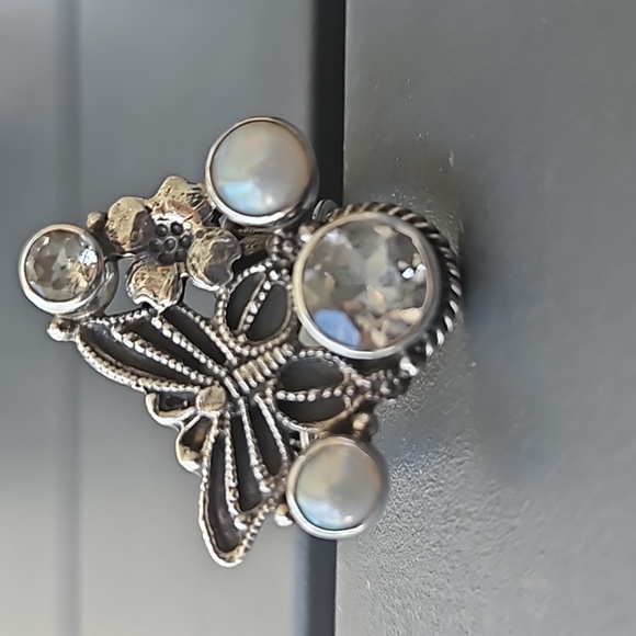 Echo Of A Dreamer Sterling Silver Butterfly Ring - Picture 3 of 8